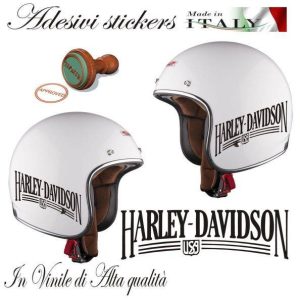 Adesivo Decal Motorcycle H-D Logo USA x Casco Moto Custom
