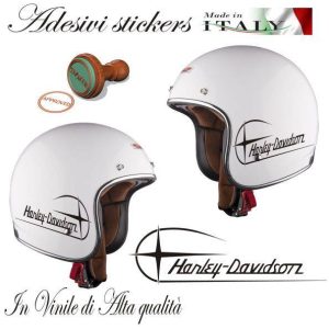 Set Adesivi Stickers Decals Harley Davidson Star HD Destro Sinistro x Casco Moto Custom