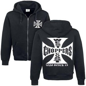 Felpa Uomo WCC Con Zip Iron Cross Hoody Nera