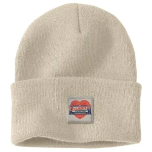 Berretto Carhartt Knit Heart Patch Oat Milk